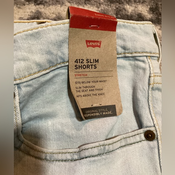 Levi’s Men’s 412 Slim Shorts Light Wash, Size 42, 9” - Picture 3 of 5
